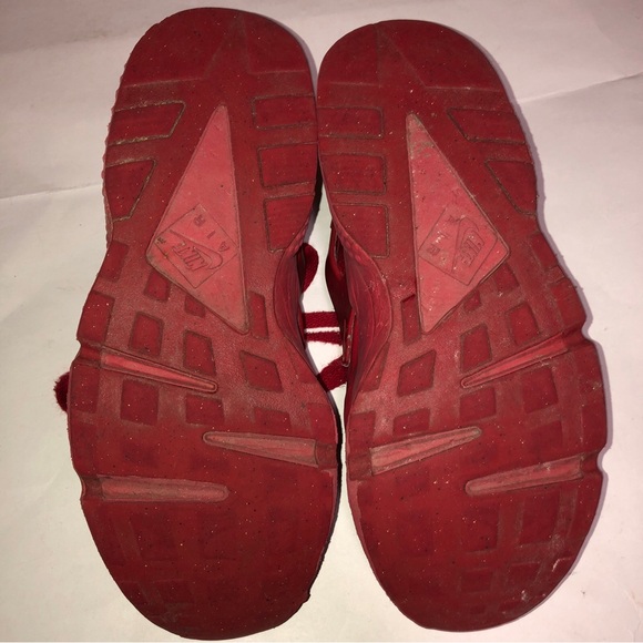 Nike Mens Size 9 Air Huarache Triple Red Running Sneakers Shoes 318429-660 - Picture 9 of 9